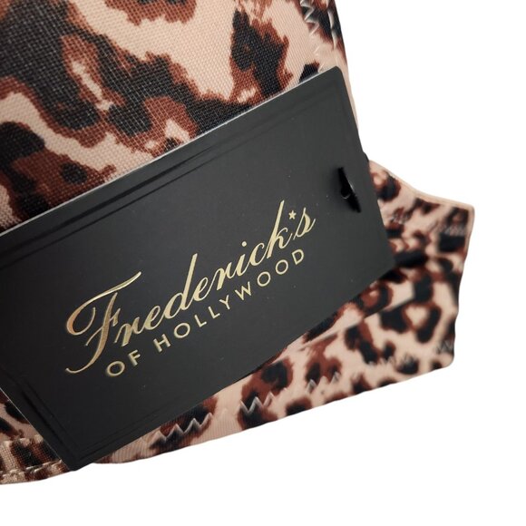 Fredericks Of Hollywood Diana Print Leopard Bra 34C Adjustable Straps Push Up - Picture 4 of 7